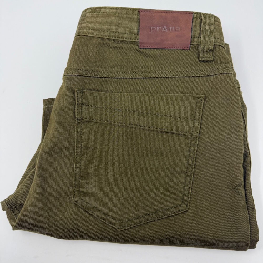 Prana Bridger Slim Fit Pants Olive Green Mens 35x26 M4BD30315 Organic Cotton